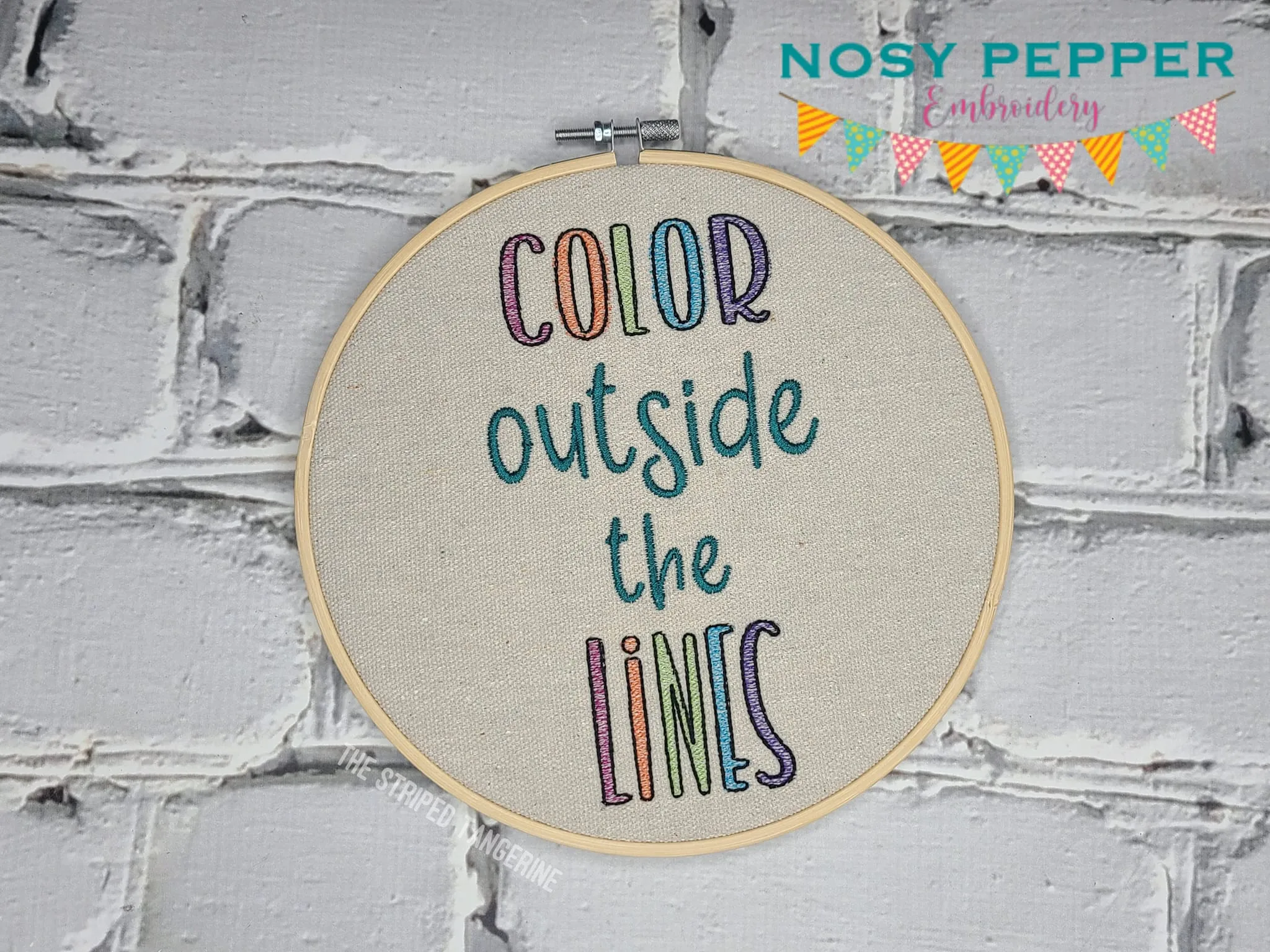 Color Outside The Lines sketchy machine embroidery design (4 sizes included) DIGITAL DOWNLOAD