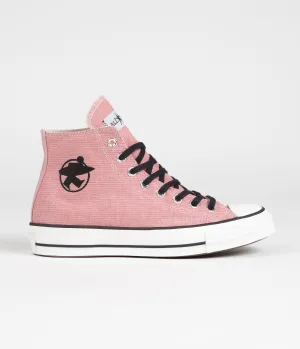 Converse x Stussy Chuck 70 Hi Shoes - Plumeria / Black / Blanc De Blanc