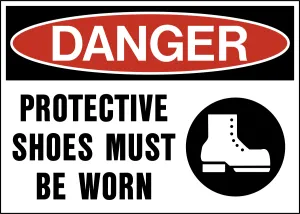 Danger - Foot Protection