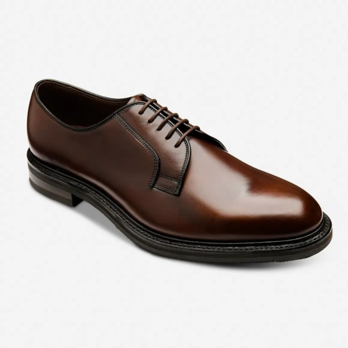 Dark Brown Leyburn Oiled Leather Derby Shoes