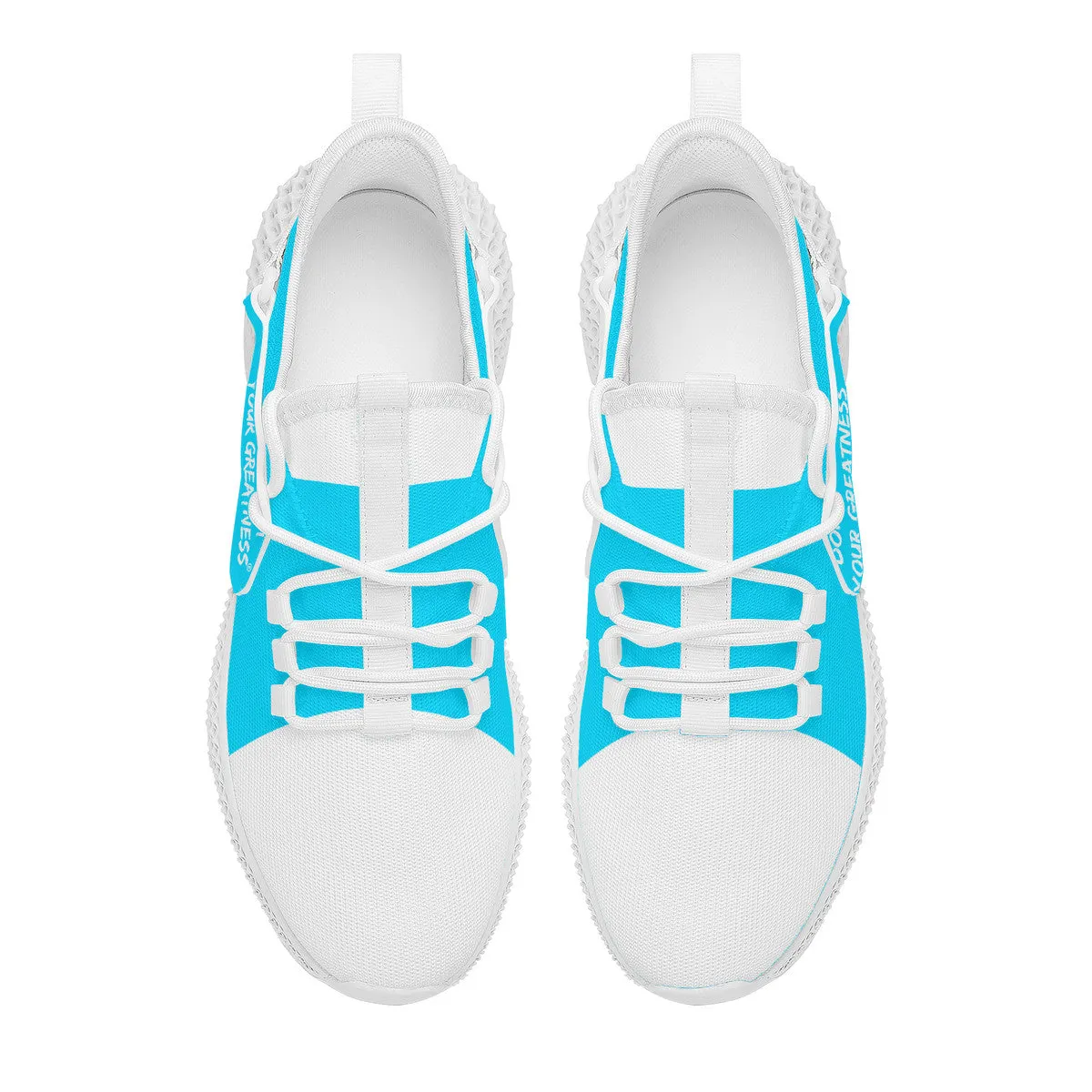 DCYG White & Powder Blue NP5 Mesh Knit Shoes Mens up to size 11 only