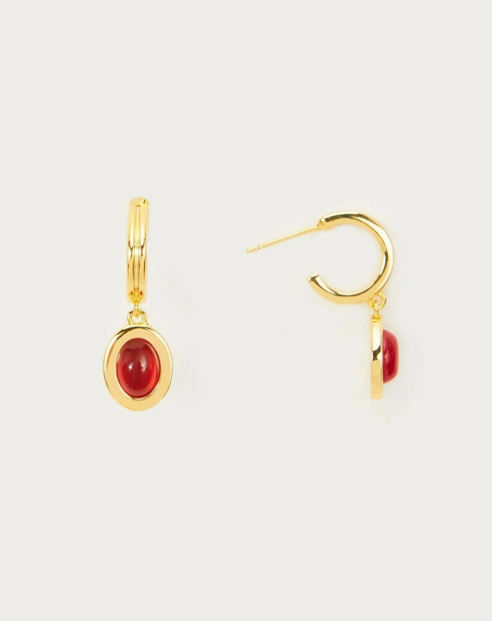 Devon Earrings in Carnelian