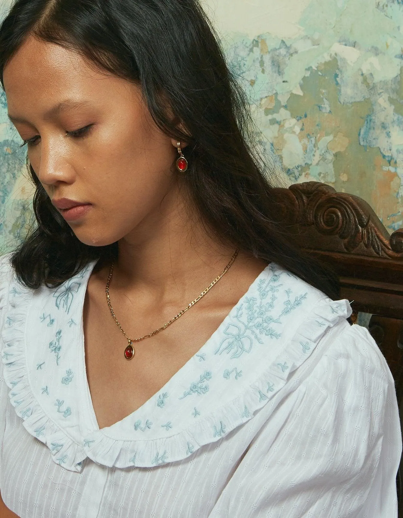 Devon Earrings in Carnelian