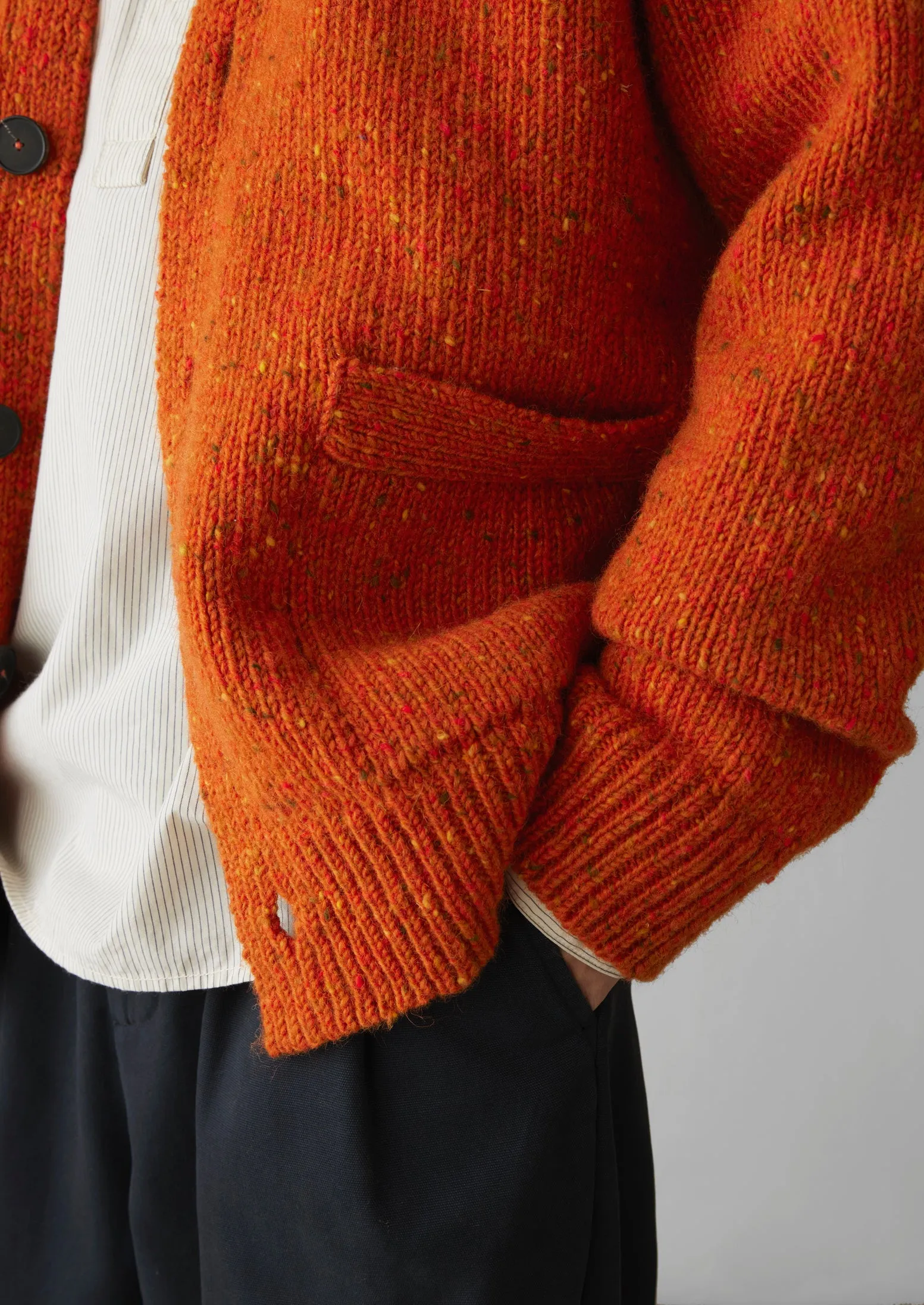 Donegal Wool V-Neck Cardigan | Wild Carrot