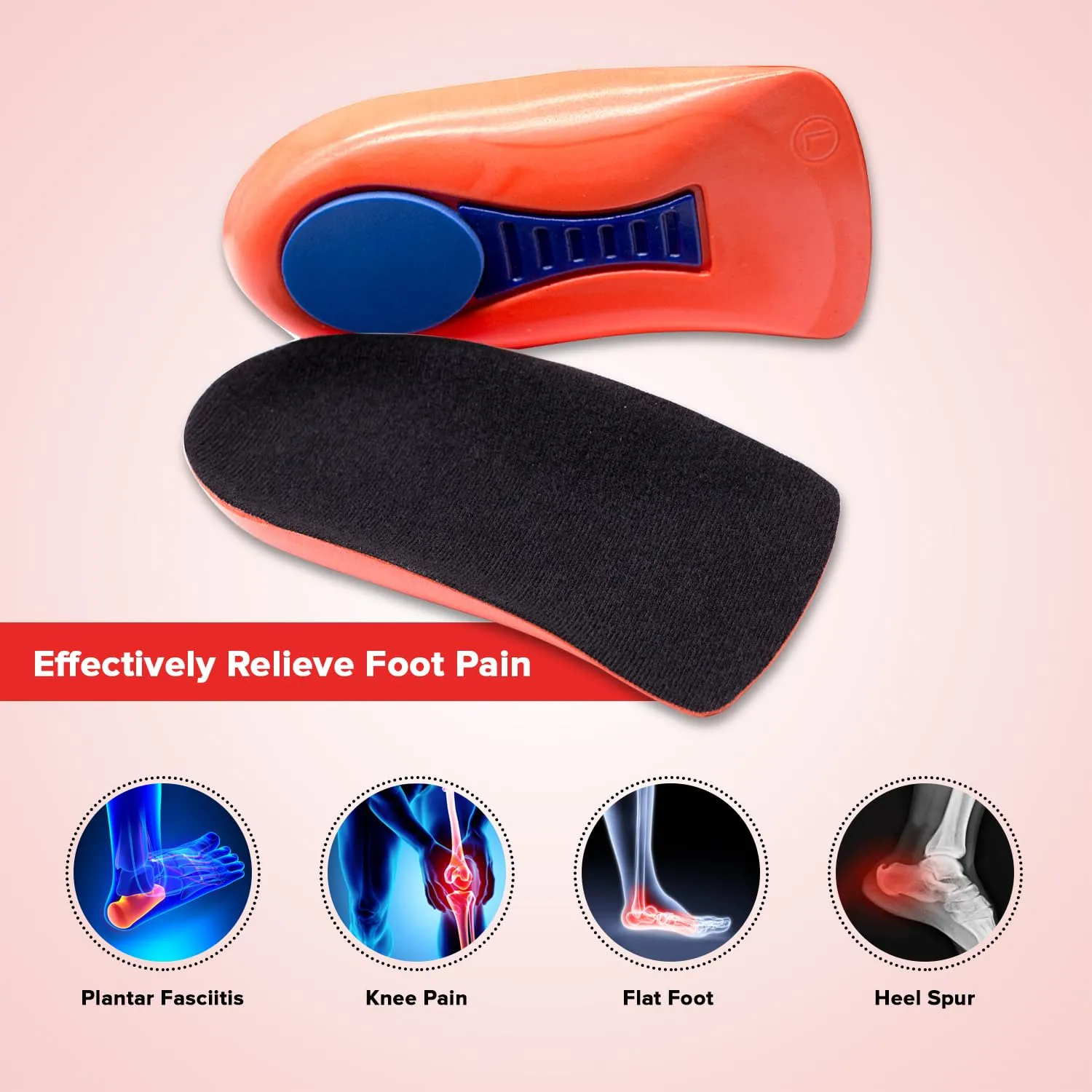 Dr Foot | Insole for Shoes Men | Arch Support for Flat Feet | Flat Feet Arch Support Insole | Shoe Insole | Gel Insoles for Men | Orthotics for Heel Pain | Arthritis Pain Relief Product | S-Pack of 2