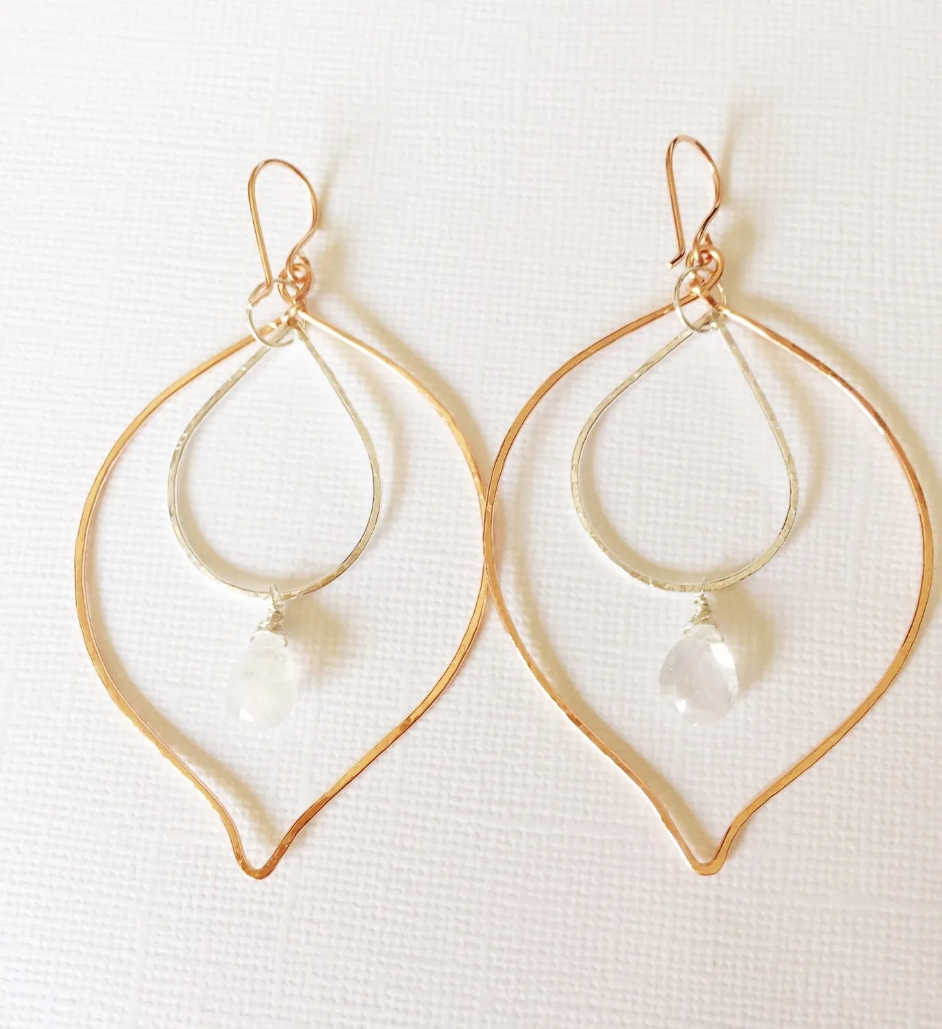 Earrings Yoshiko - moonstone (E133)