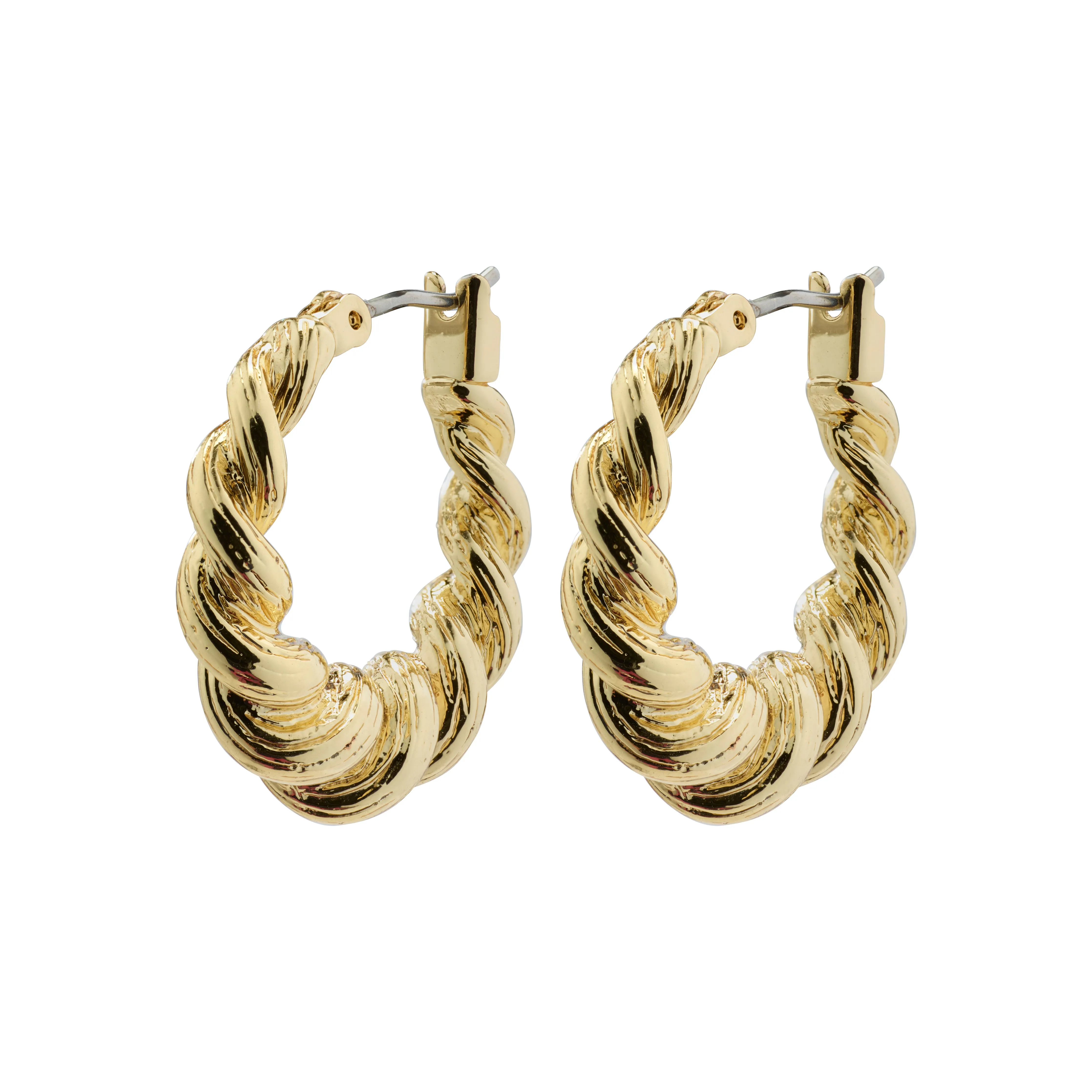 EILEEN twirl hoop earrings gold-plated