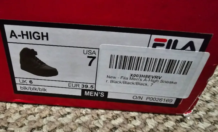 Fila Men's high Sneaker size 7