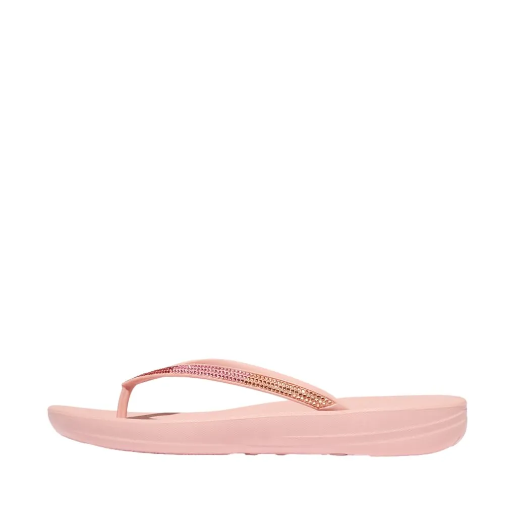 FitFlop Women's Iqushion Ombre Sparkle Flip-Flops Soft Blush/Wild Raspberry