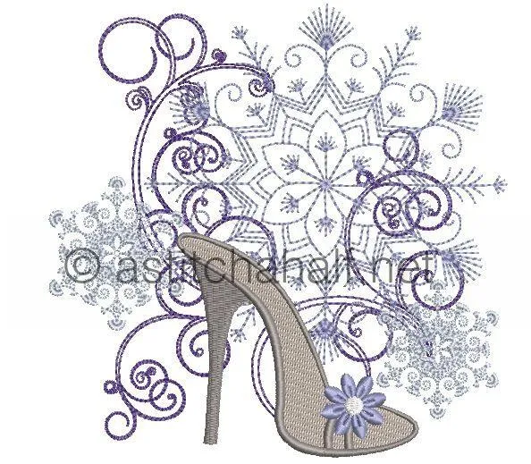 Flowery and Frosty Shoes