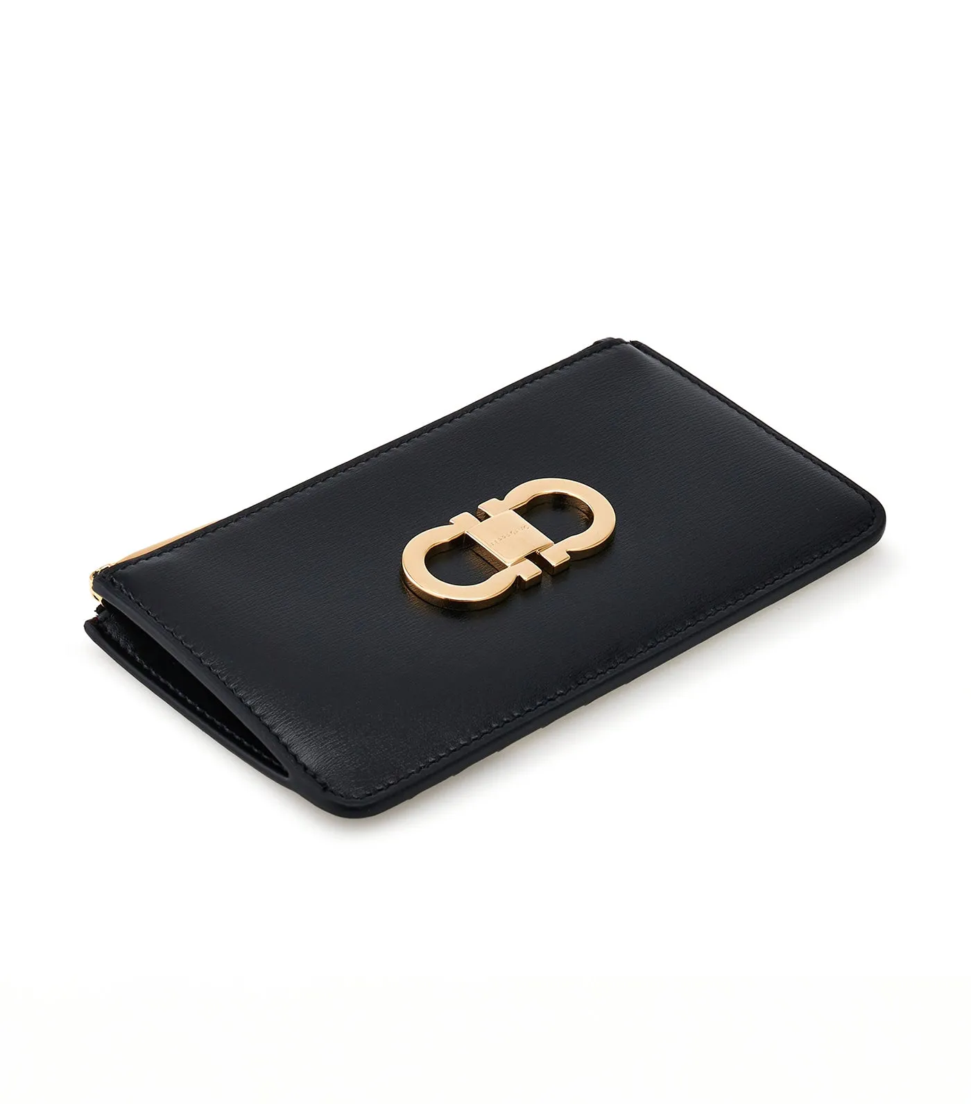 Gancini Credit Card Holder Black/Flame Red