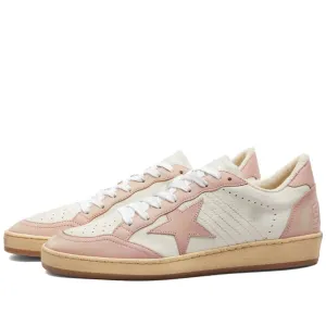 Golden Goose Ball Star leather sneakers, white/pink