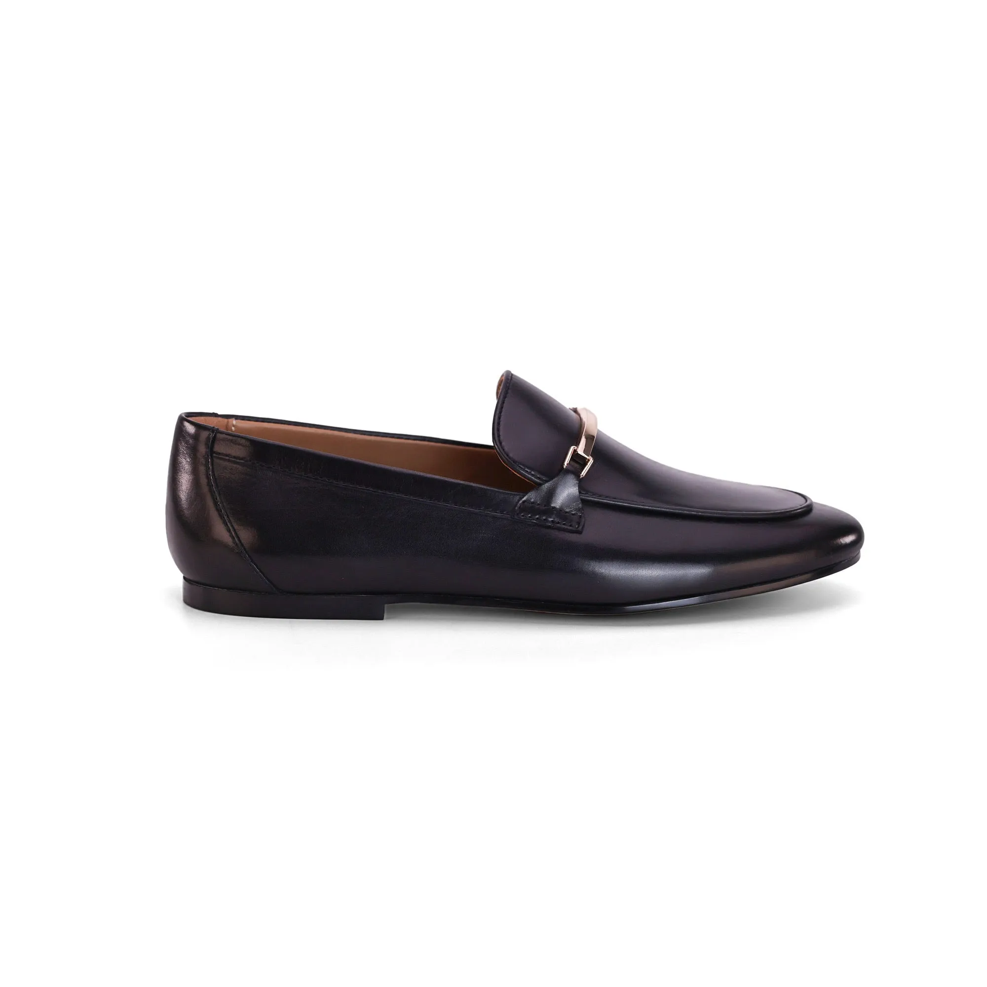 INCI  Kelly  Black Calfskin Leather &Sheepskin lining Women's Classic  Loafer Casual Flat Shoes