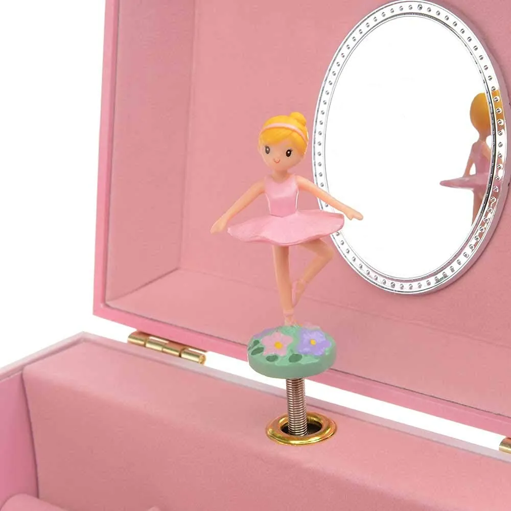 Jewelkeeper Ballerina and Rainbow Musical Jewelry Box with 2 Pullout Drawers, Swan Lake