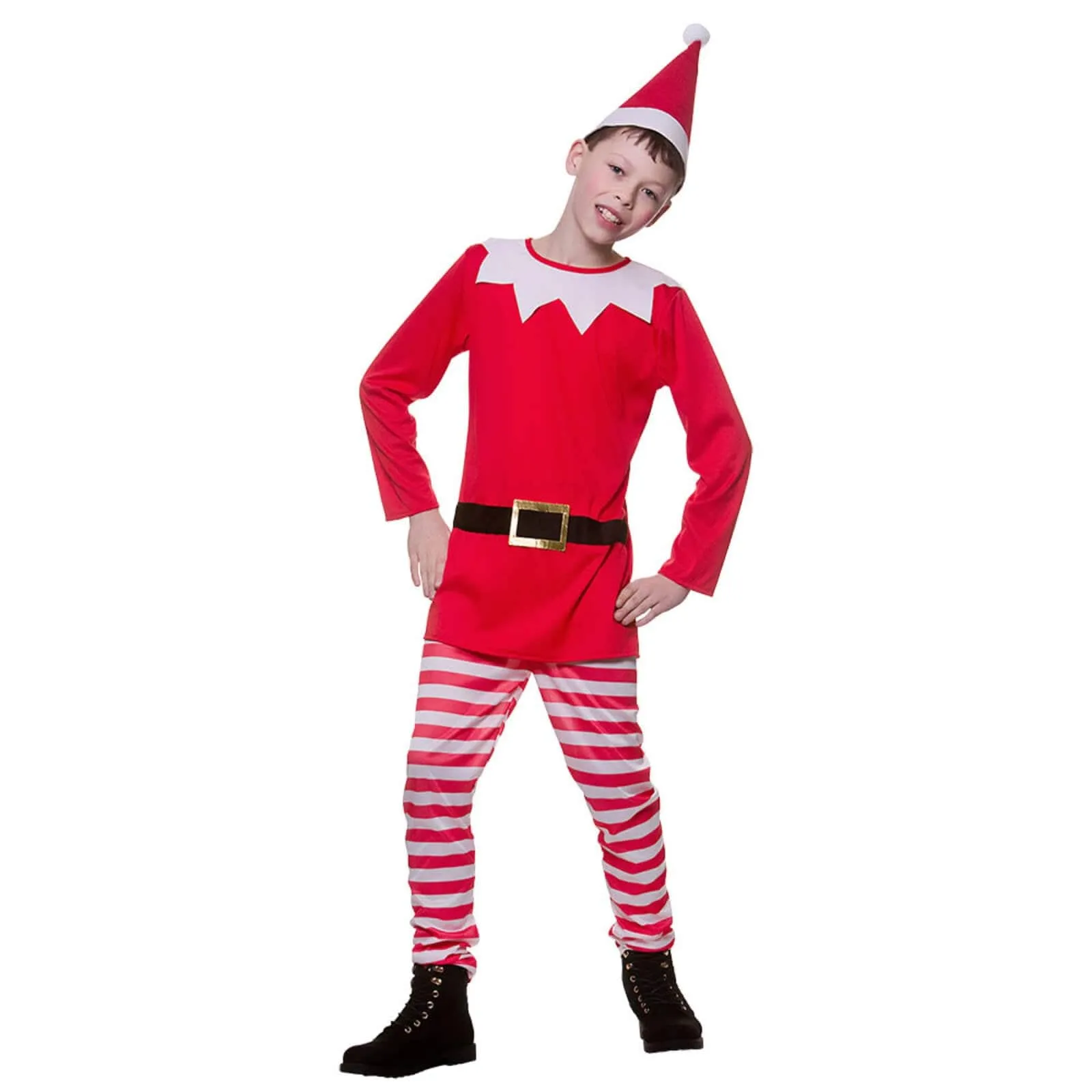 Kids Naughty Elf Halloween Xmas Fancy Dress Costume