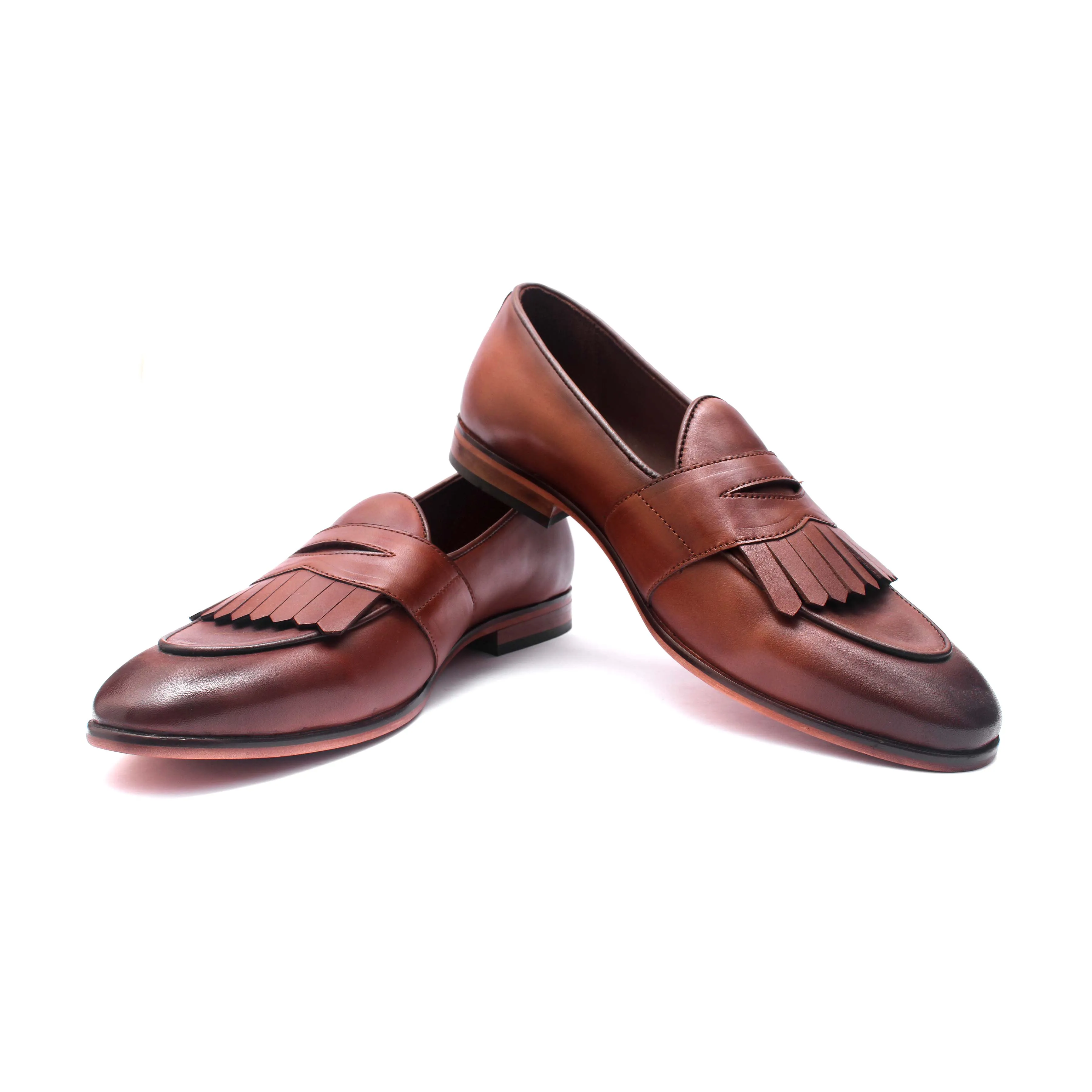 Loafers With Saddle&Fringes