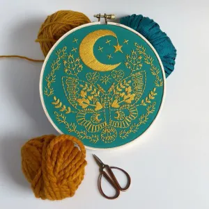 Lunar Moth Embroidery Kit