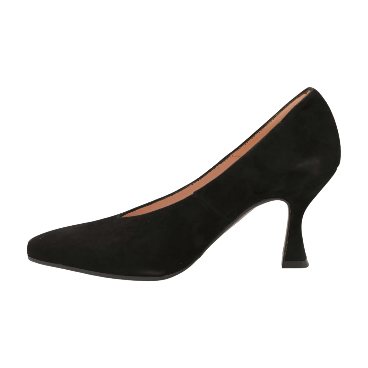 Marian Black Suede VCut point Toe Shoe