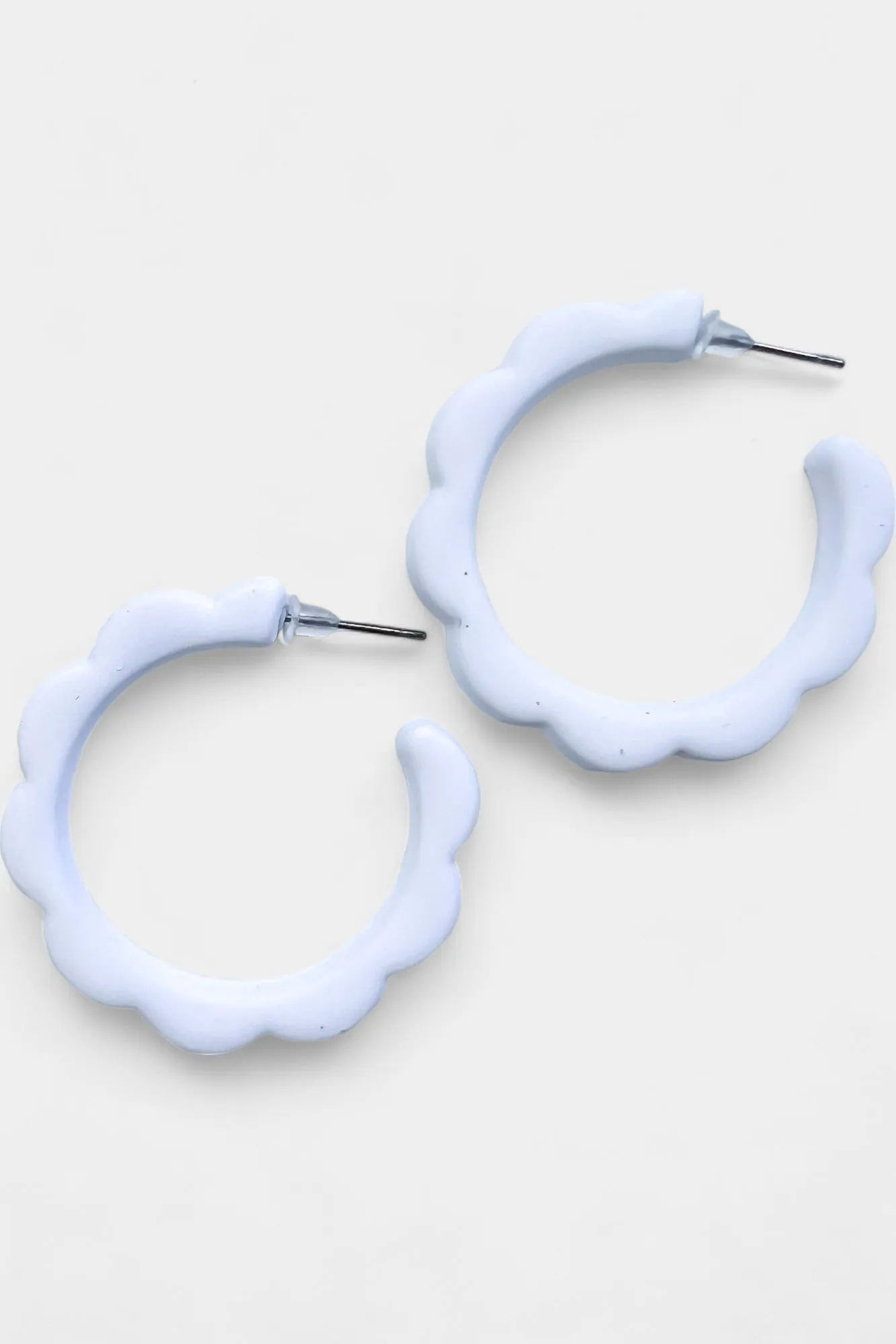 Matte Flower Hoop Earrings