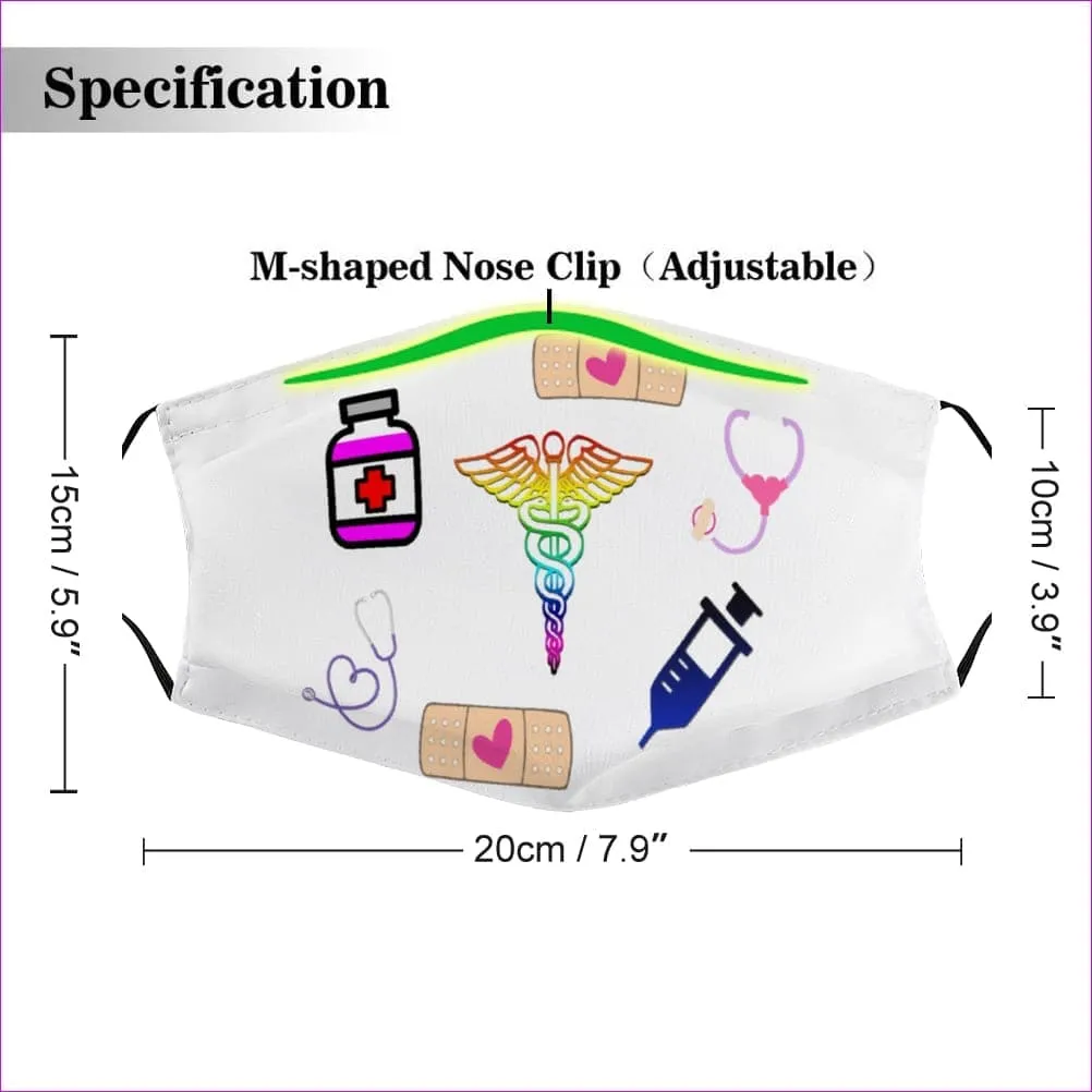 Medical Symbols Face Mask with Filter Element