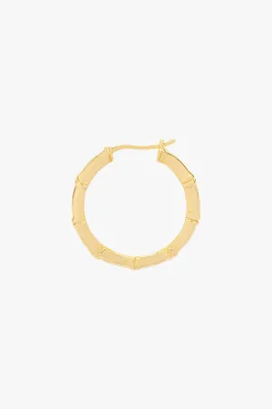 Medium bamboo hoop gold plated