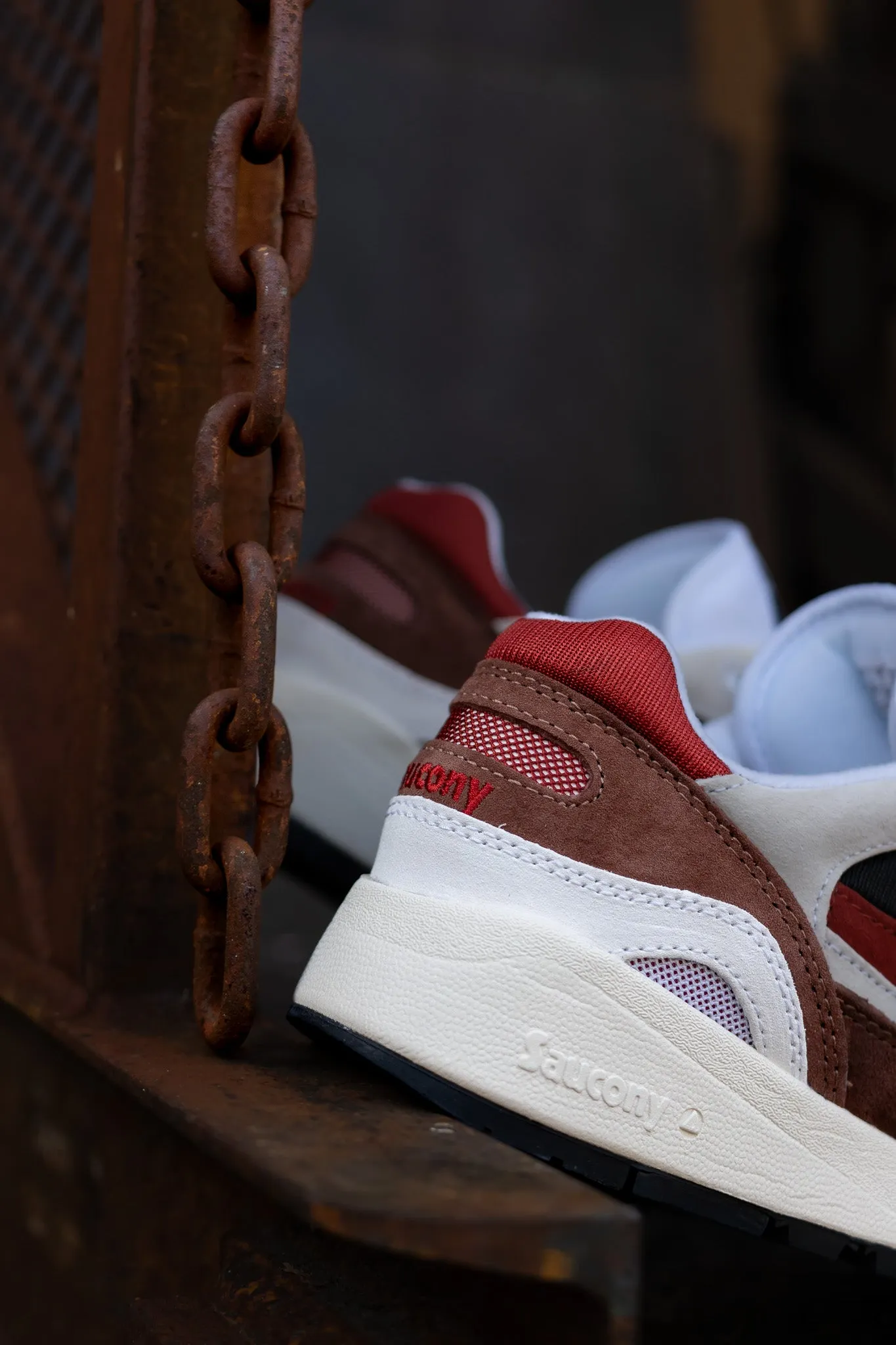 Mens Saucony Shadow 6000 (White/Rust)