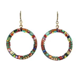 Michal Golan Multi Bright Open Hoop Earrings