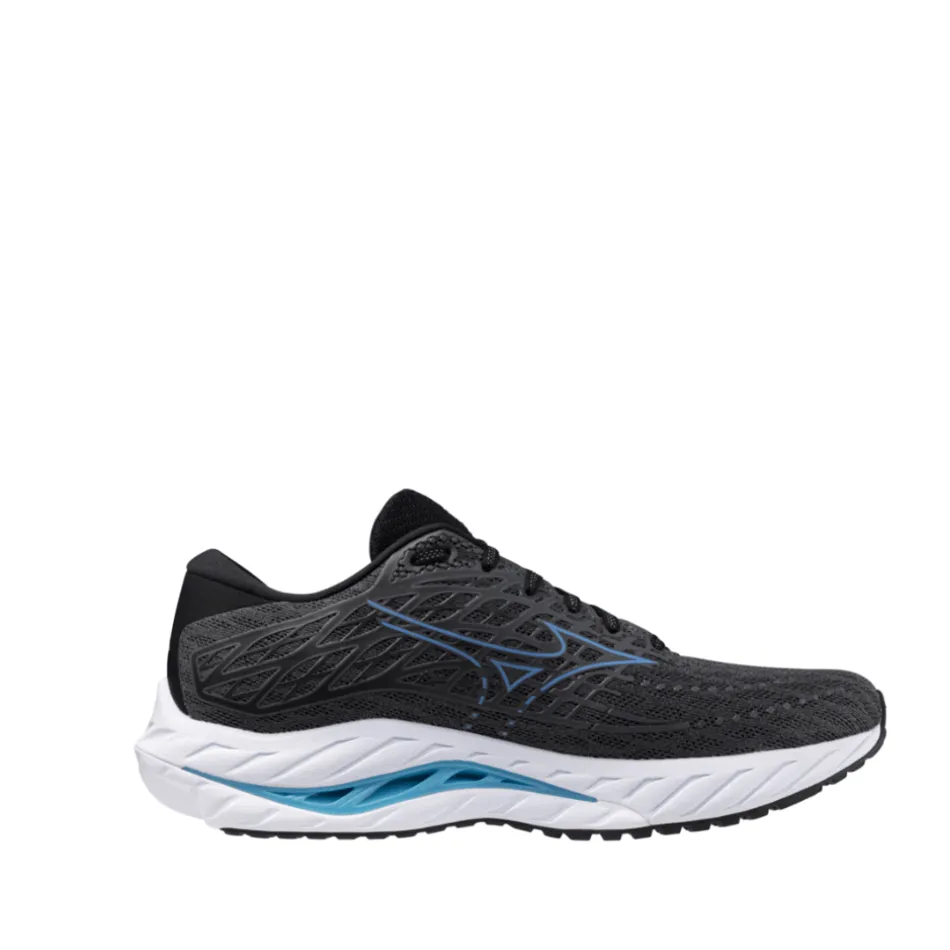 Mizuno Men's Wave Inspire 20 Running Shoes Wide Fit (2E) in Iron Gate/Parisian Blue/Black AW24