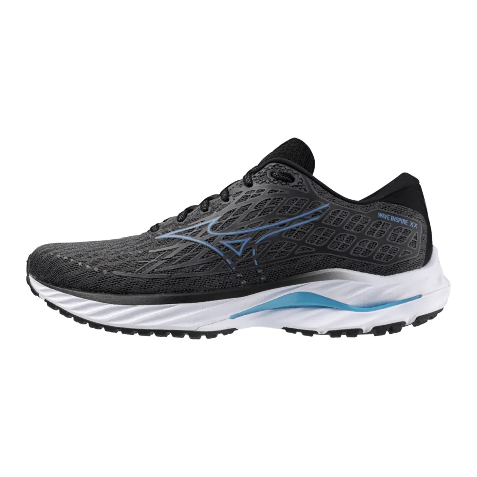 Mizuno Men's Wave Inspire 20 Running Shoes Wide Fit (2E) in Iron Gate/Parisian Blue/Black AW24