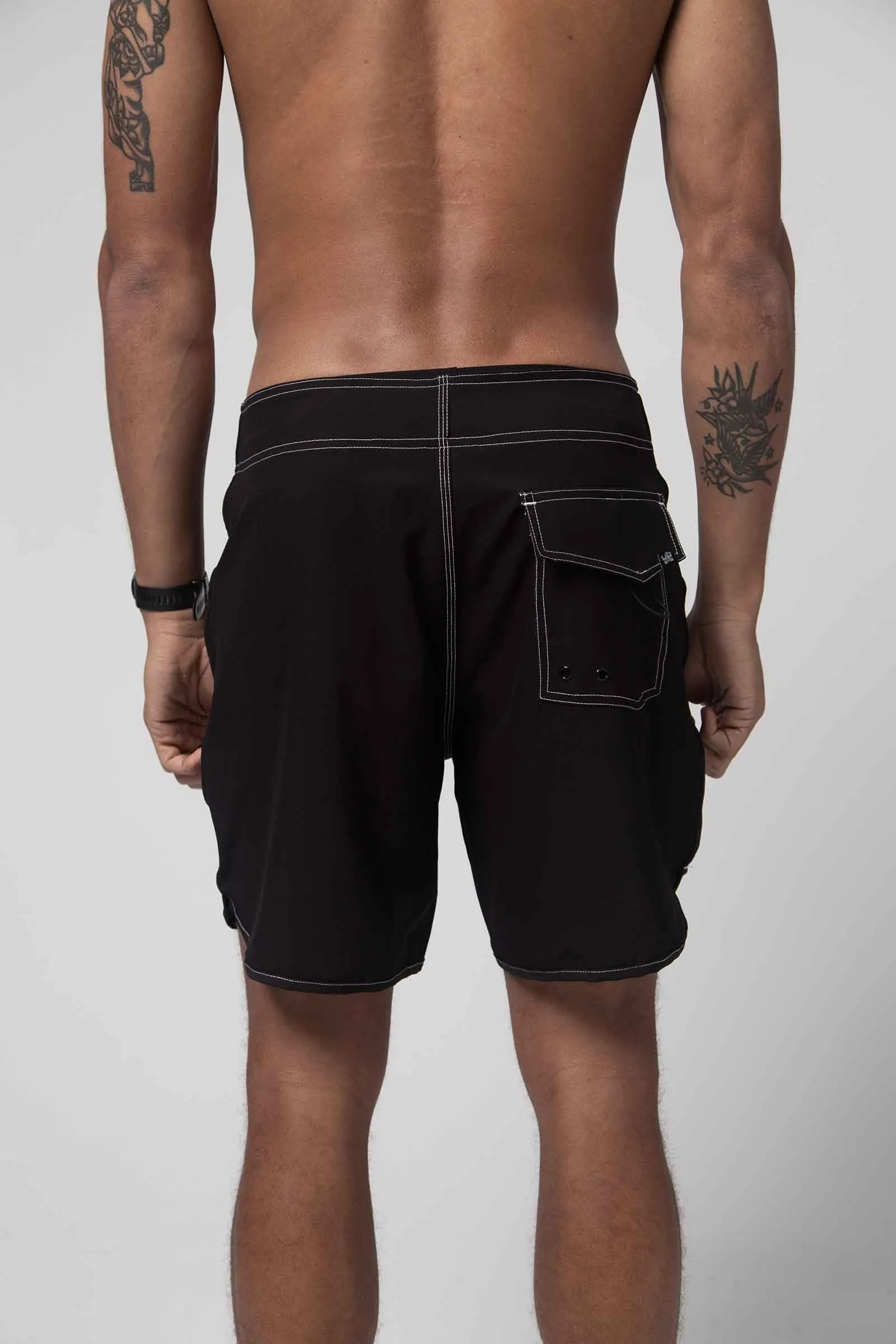 Mr Smith's Technical Surf Boardies Black (100% recycled)