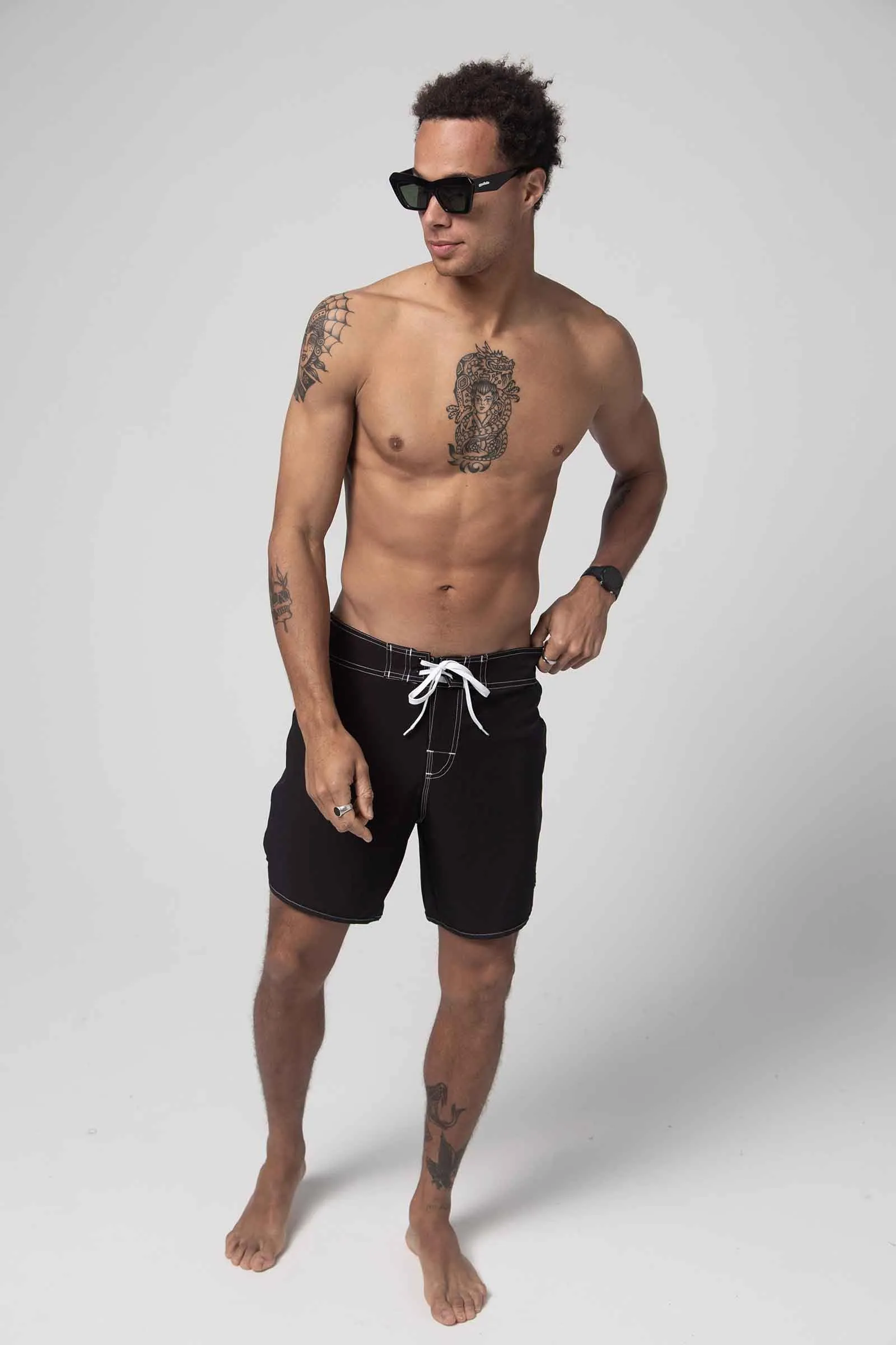 Mr Smith's Technical Surf Boardies Black (100% recycled)