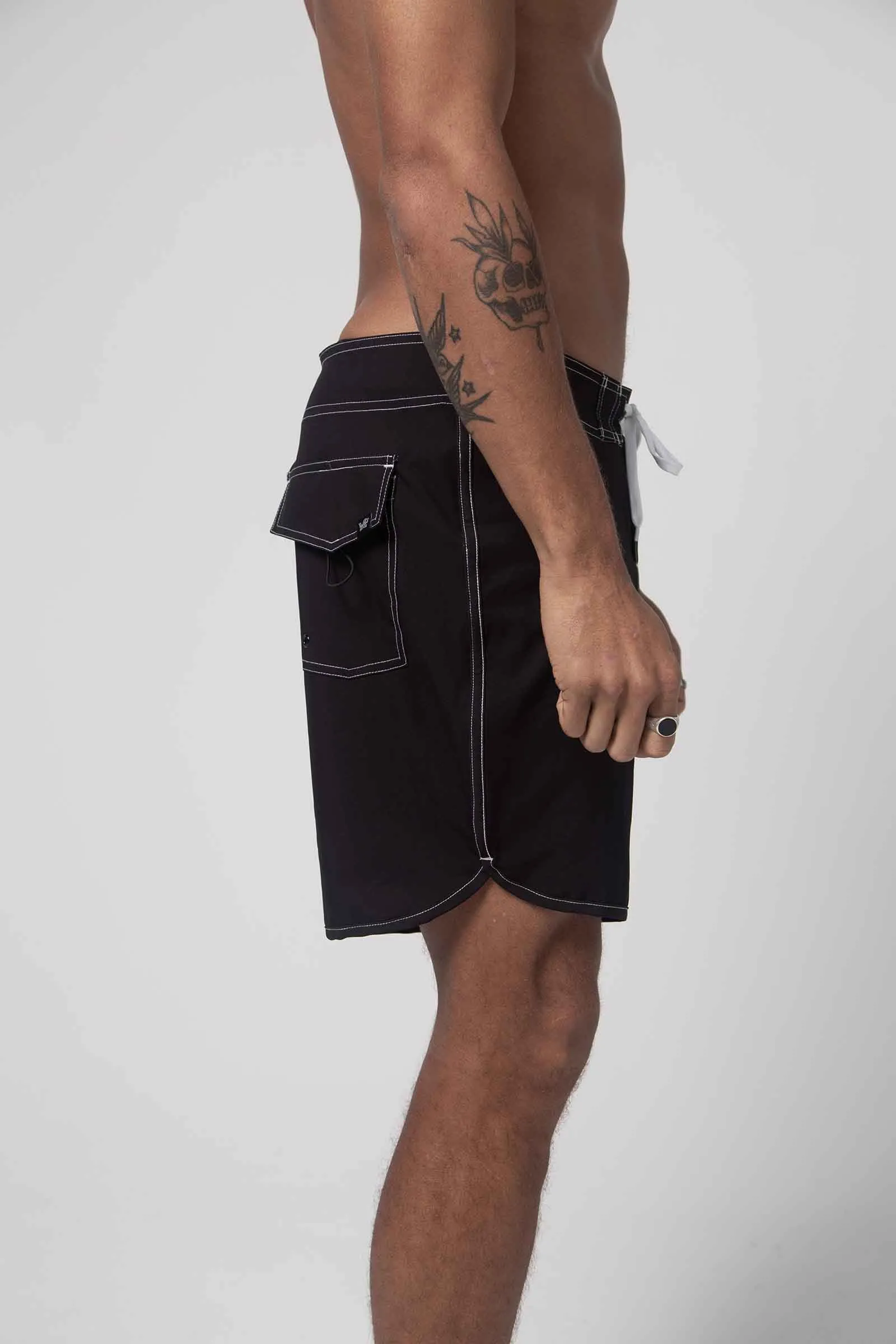 Mr Smith's Technical Surf Boardies Black (100% recycled)