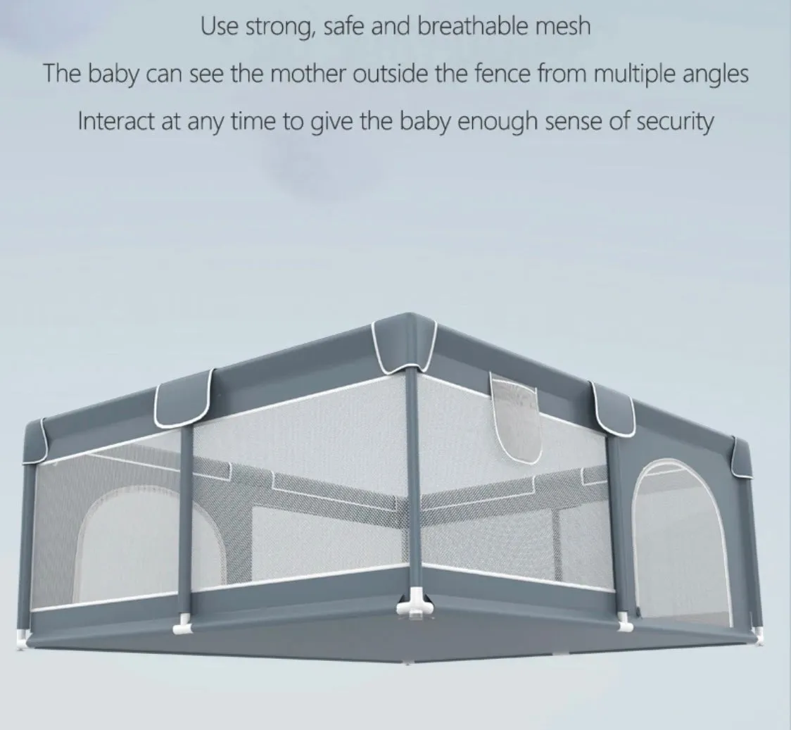 Multifunctional Baby Play Pen with Basketball Hoop