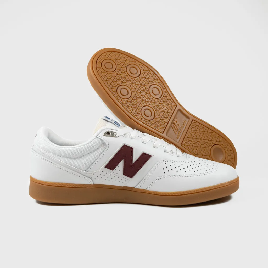 New Balance Numeric - 508 Brandon Westgate Shoes - White / Burgundy / Gum