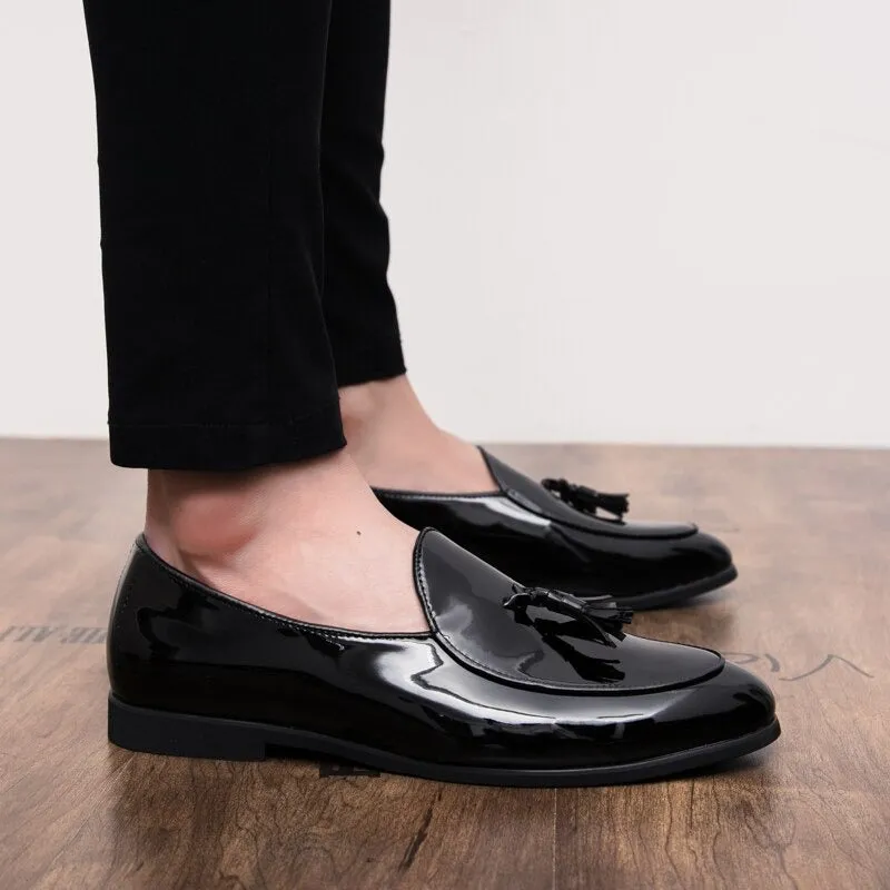 New Fashionable Oxford Business,Wedding,Party Wear Black Tassel Loafers-JonasParamount