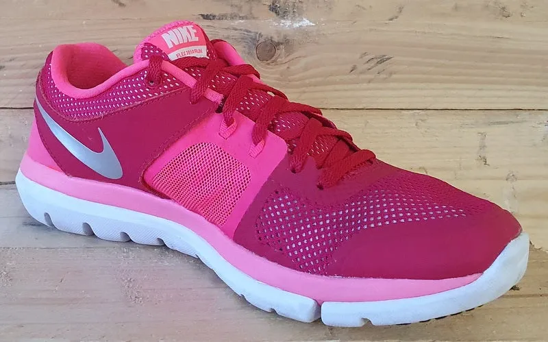 Nike Flex 2014 Running Trainers UK7.5/US10/EU42 642767-616 Hyper Pink/White