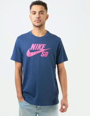 Nike SB Logo Dri-Fit T-Shirt - Midnight Navy/Watermelon