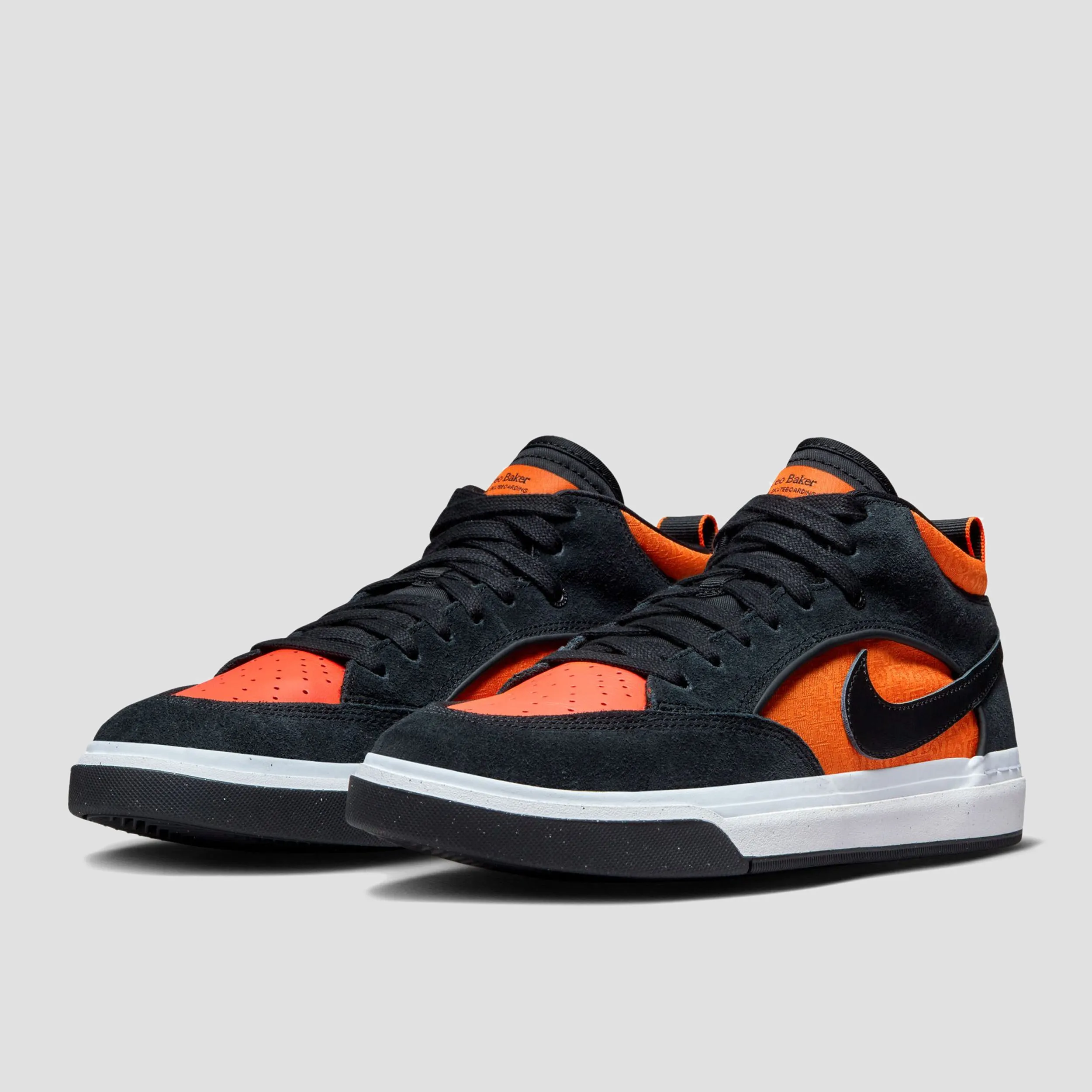 Nike SB React Leo Skate Shoes Black / Orange