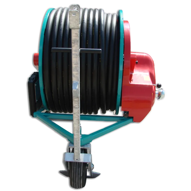 Ocmis MR-40 & MR-43 Micro Rain Hose Reels – 1.5 Acre Coverage | 15-60 GPM | 393ft & 242ft Hose Automatic Retraction