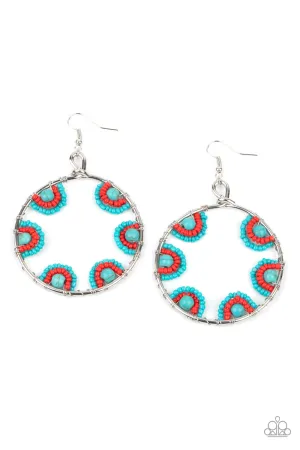 Off The Rim - Blue Earrings - Paparazzi Accessories