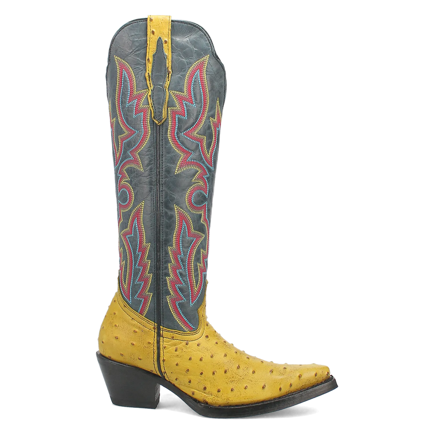 Online Exclusive | Dingo | Selene Leather Boot in Yellow and Blue **PREORDER