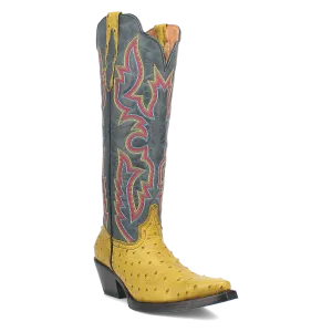 Online Exclusive | Dingo | Selene Leather Boot in Yellow and Blue **PREORDER