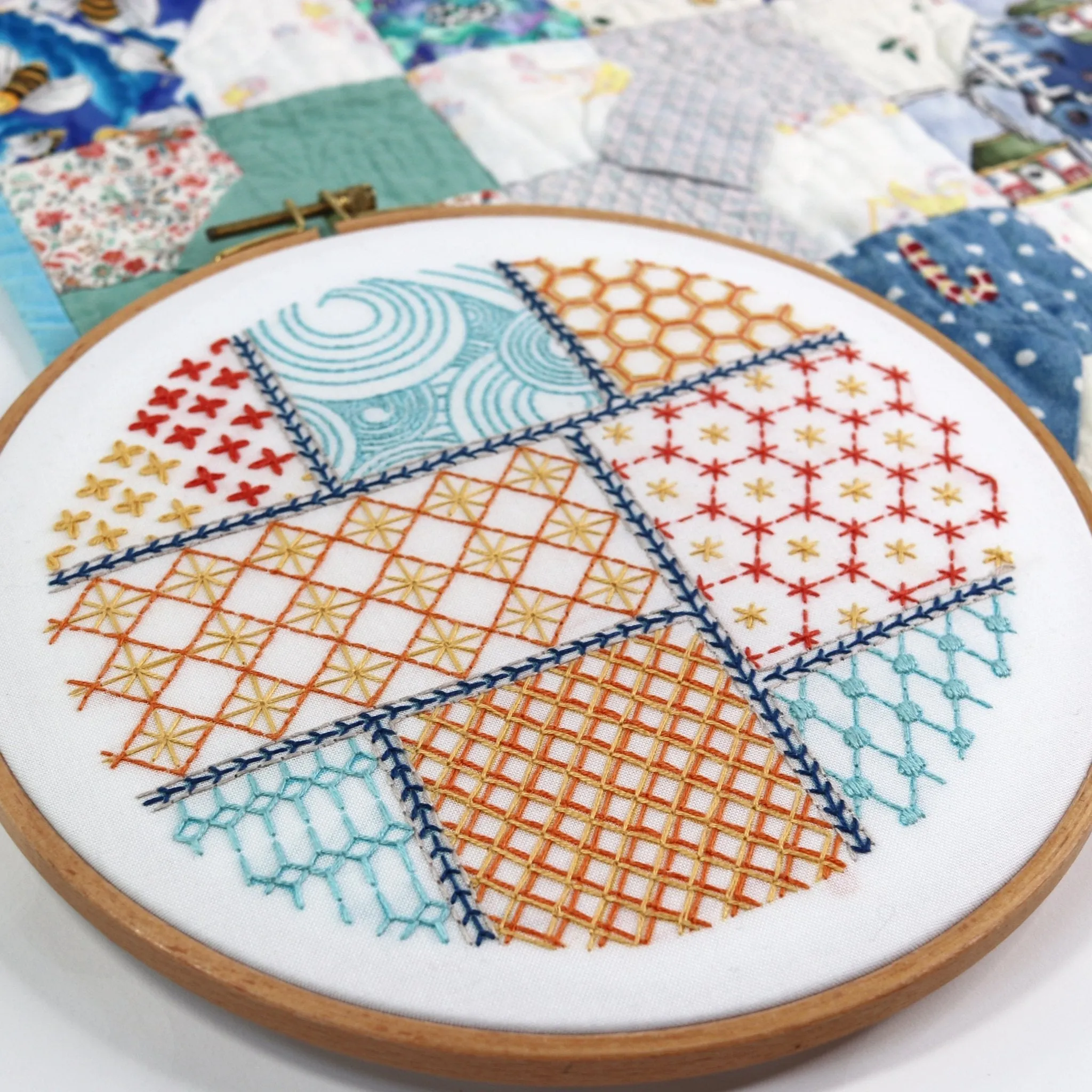 Patchwork Embroidery Kit