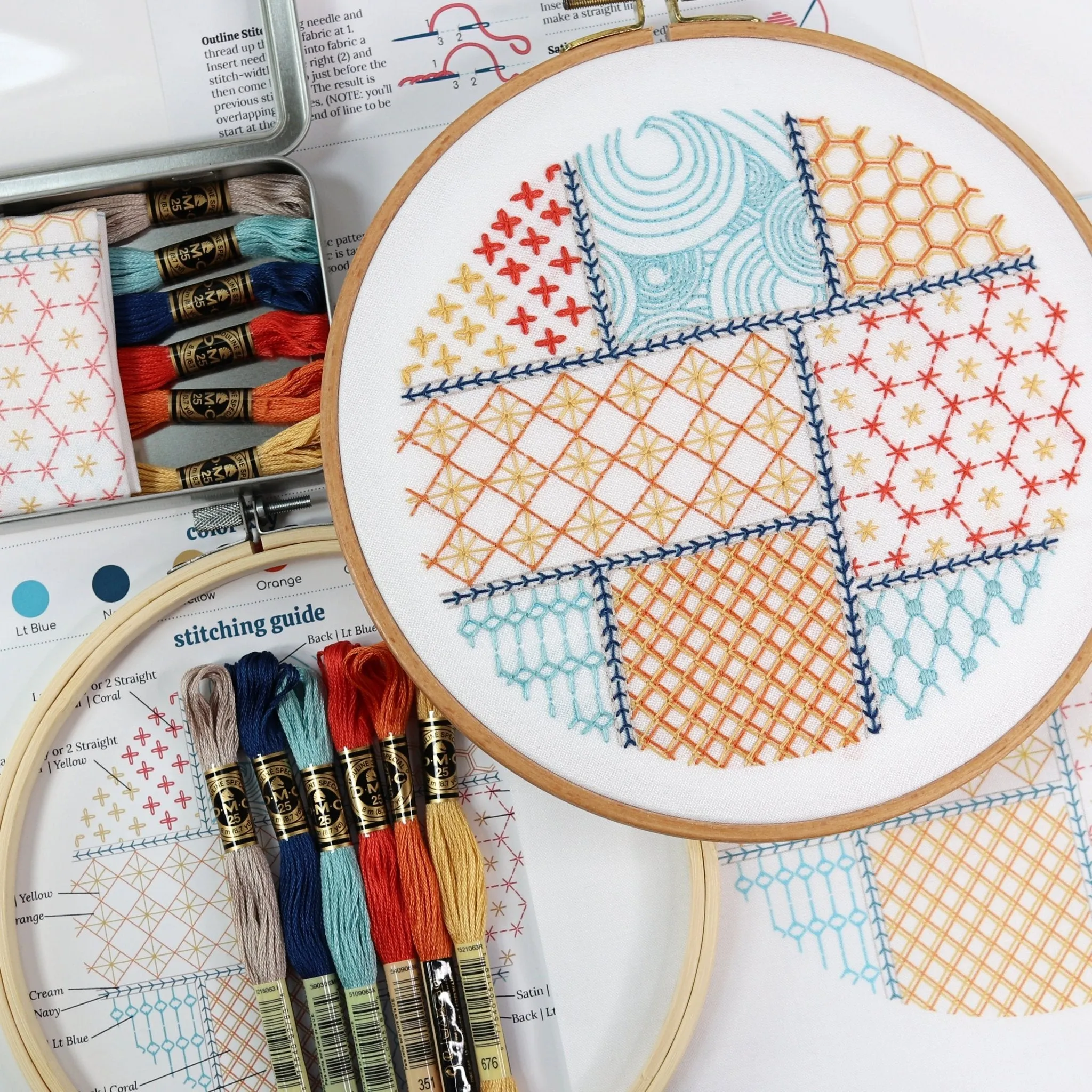 Patchwork Embroidery Kit