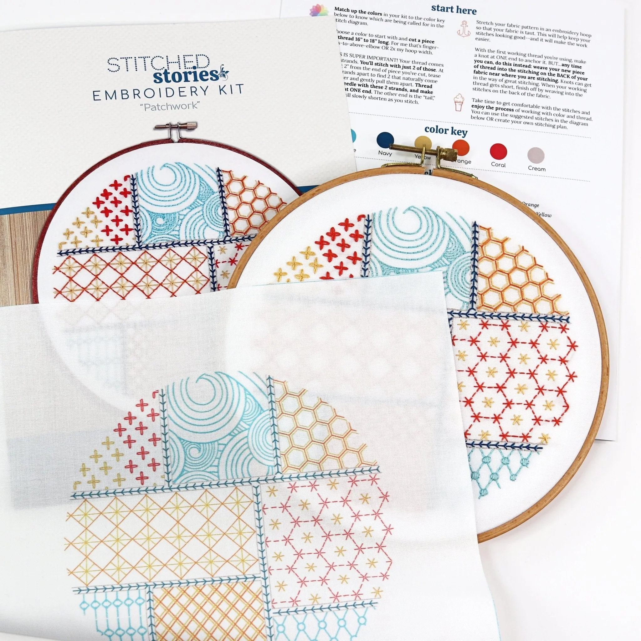 Patchwork Embroidery Kit