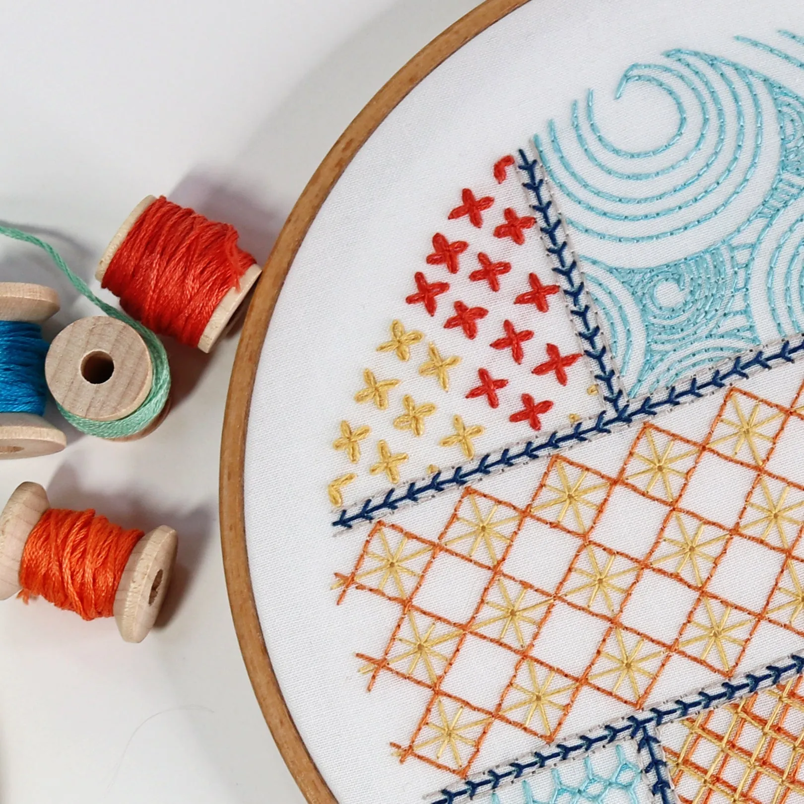 Patchwork Embroidery Kit