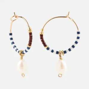 Pearl Drop Hoops