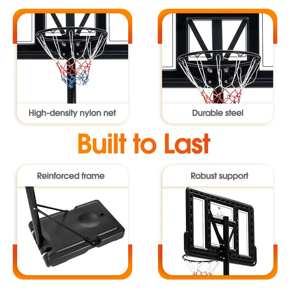 ProPulse Basketball Hoop Stand System Portable 1.36M-3.05M Height Adjustable