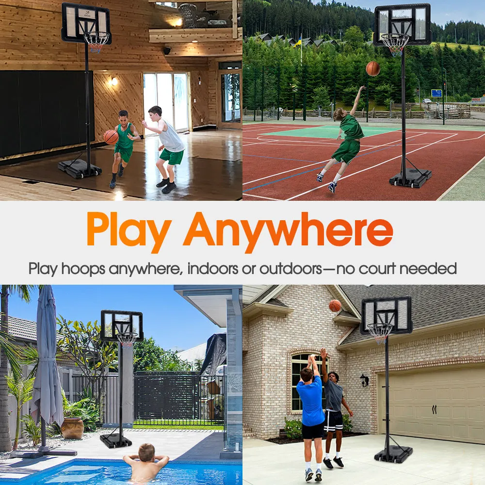 ProPulse Basketball Hoop Stand System Portable 1.36M-3.05M Height Adjustable