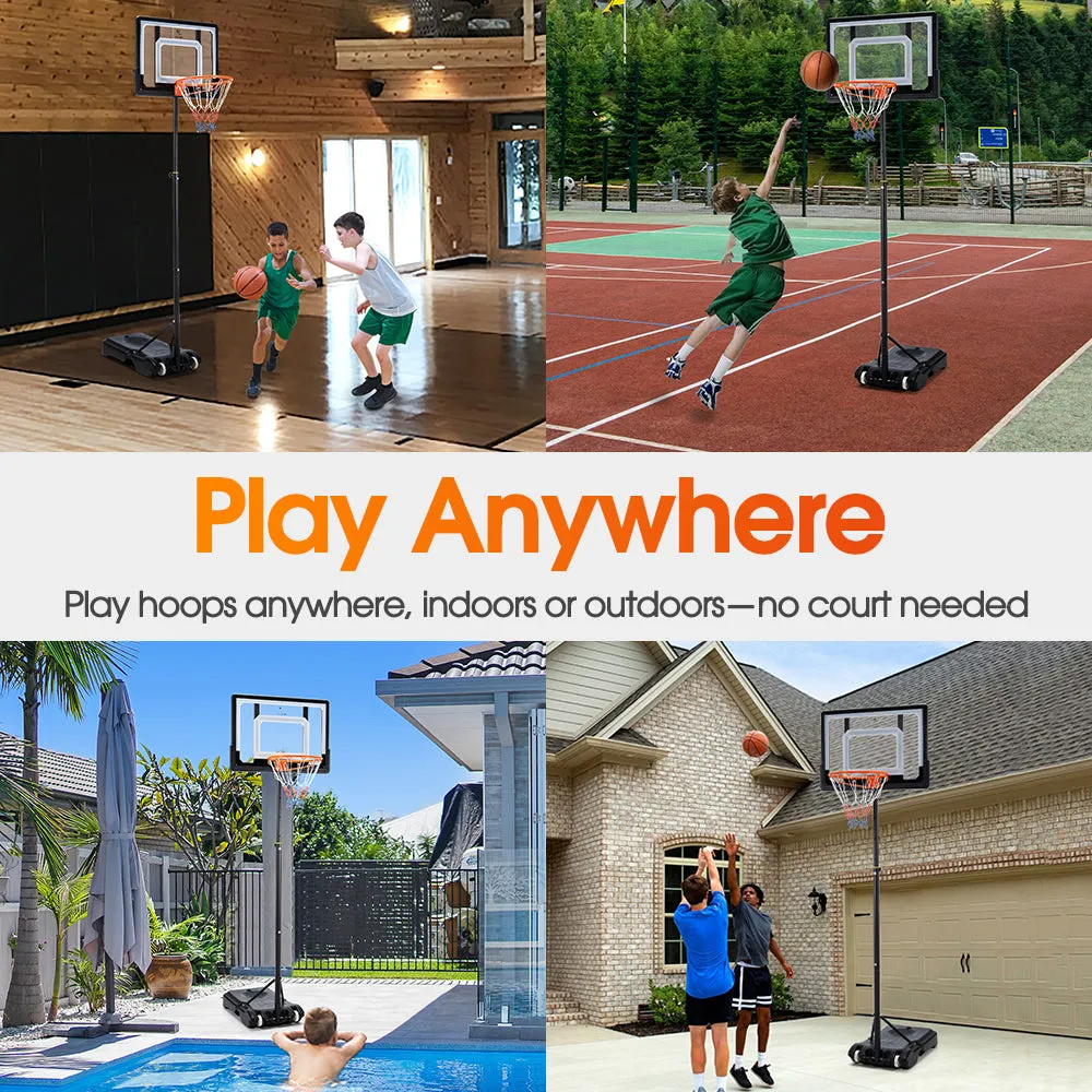 ProPulse Kids Basketball Hoop Stand Portable 1.5M-2.1M Height Adjustable